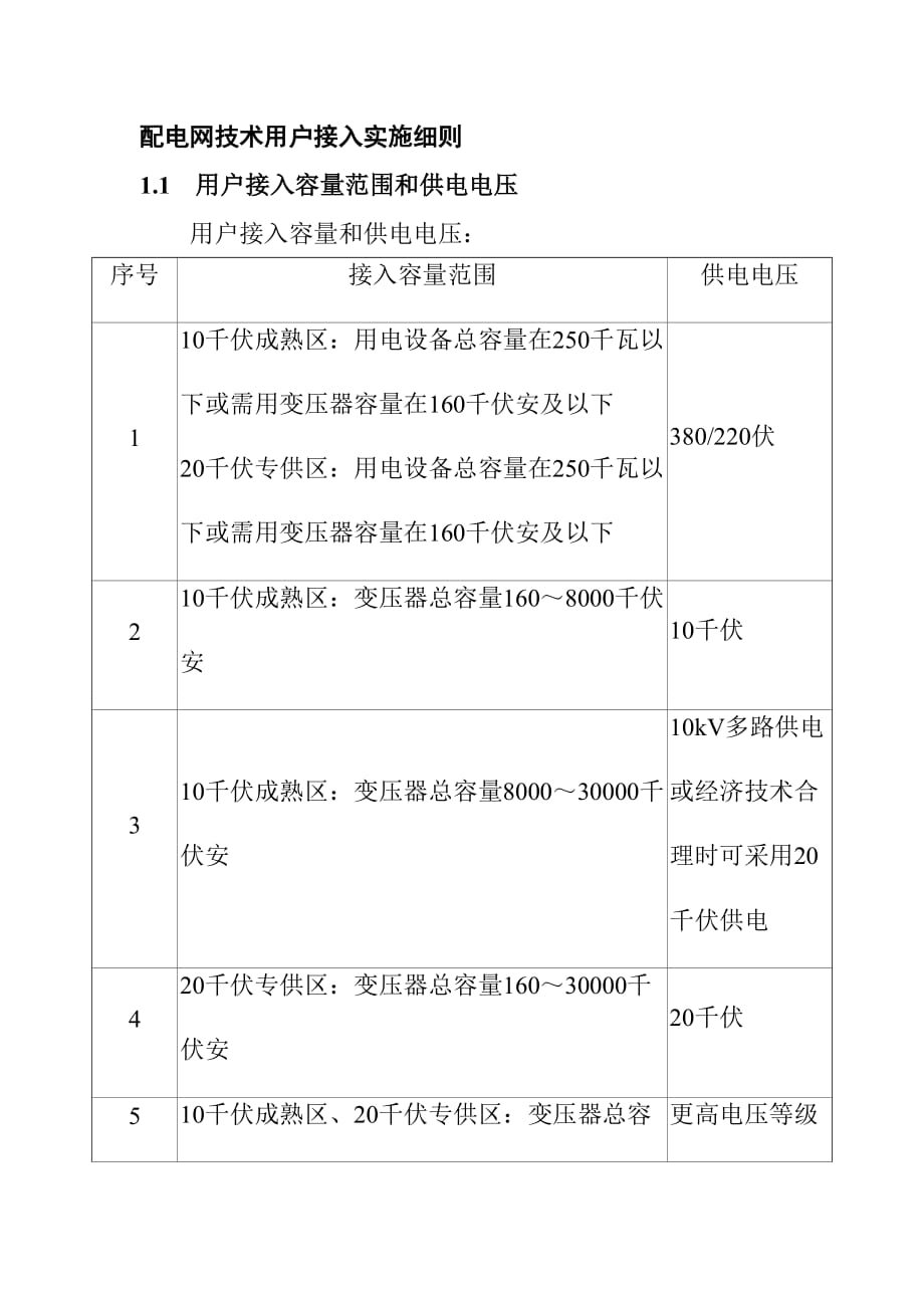 配电网技术用户接入实施细则_第1页