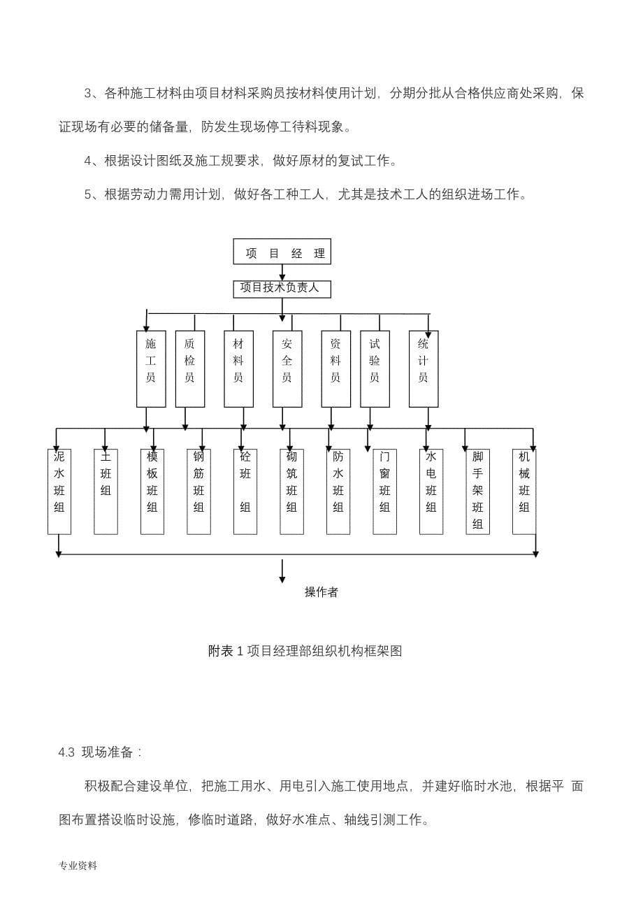 三层框架学校教学楼及室外的施工组织设计_第5页