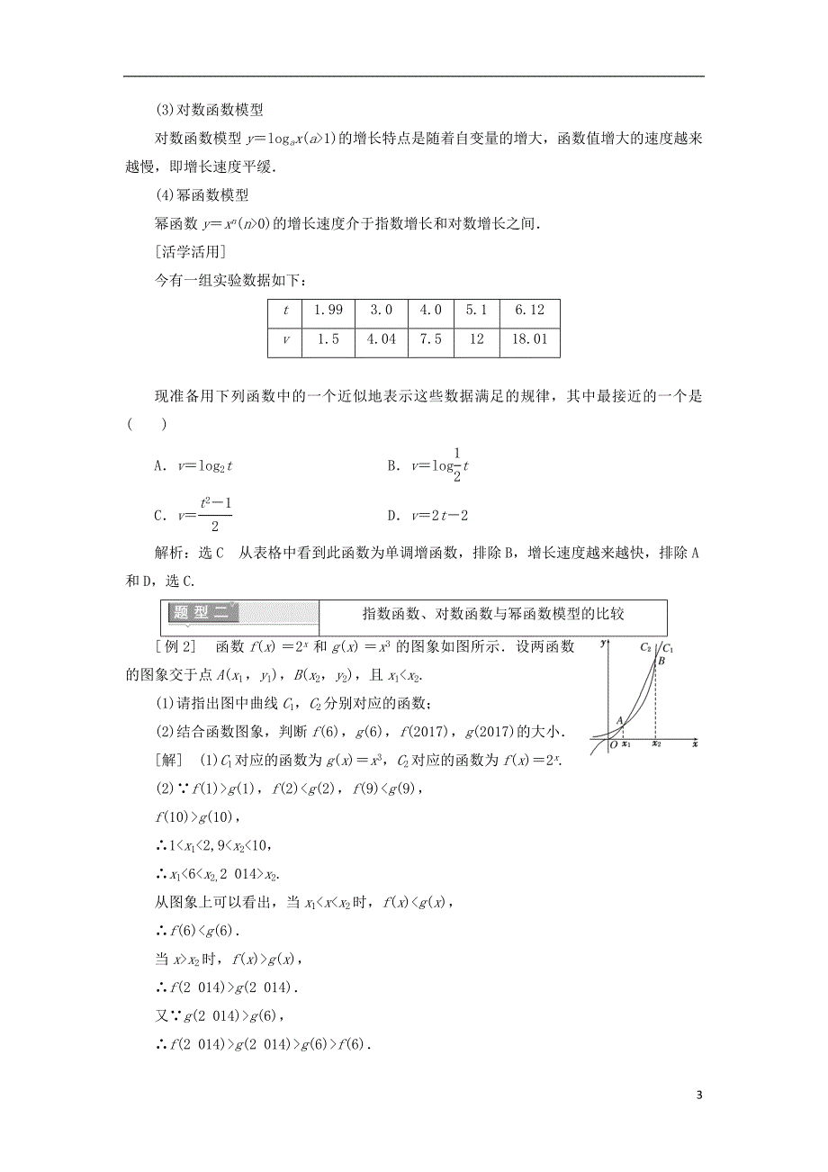 2017-2018学年高中数学 第三章 函数的应用 3.2.1 几类不同增长的函数模型学案（含解析）新人教A版必修1.doc_第3页