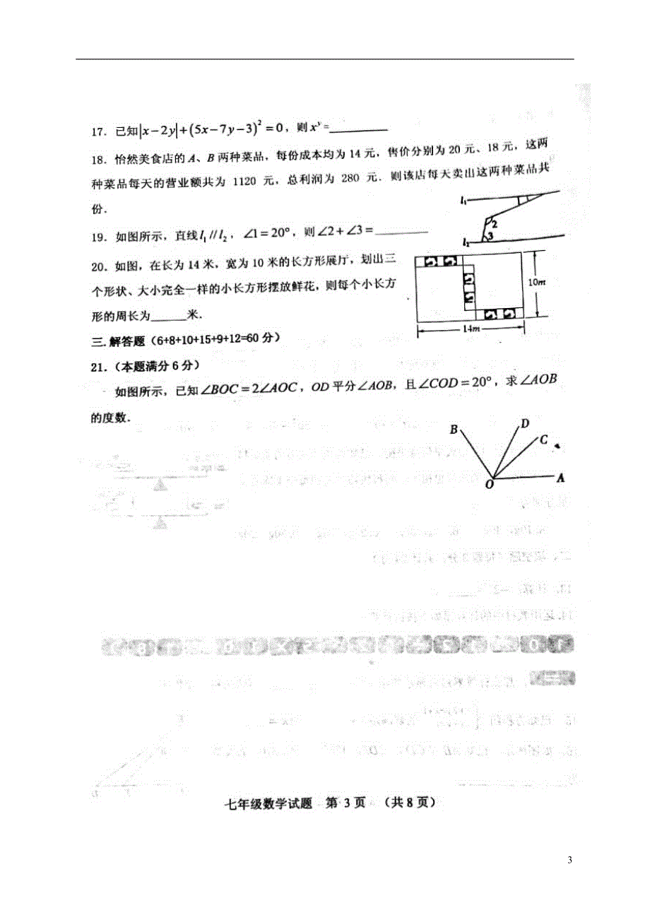 山东省寿光市2017_2018学年七年级数学下学期期中自主检测试题（扫描版）华东师大版 (1).doc_第3页