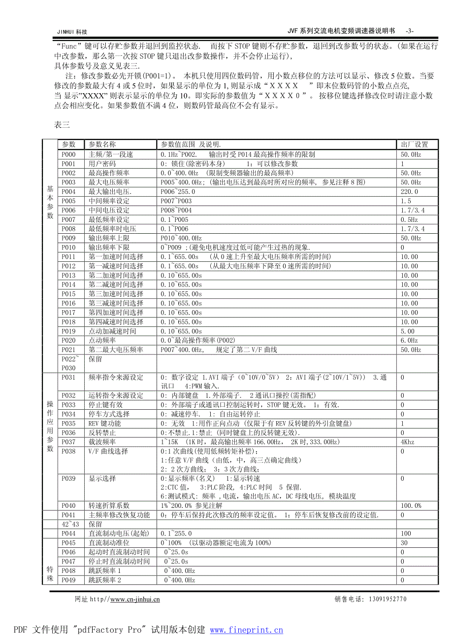 JVF变频器说明书_第3页