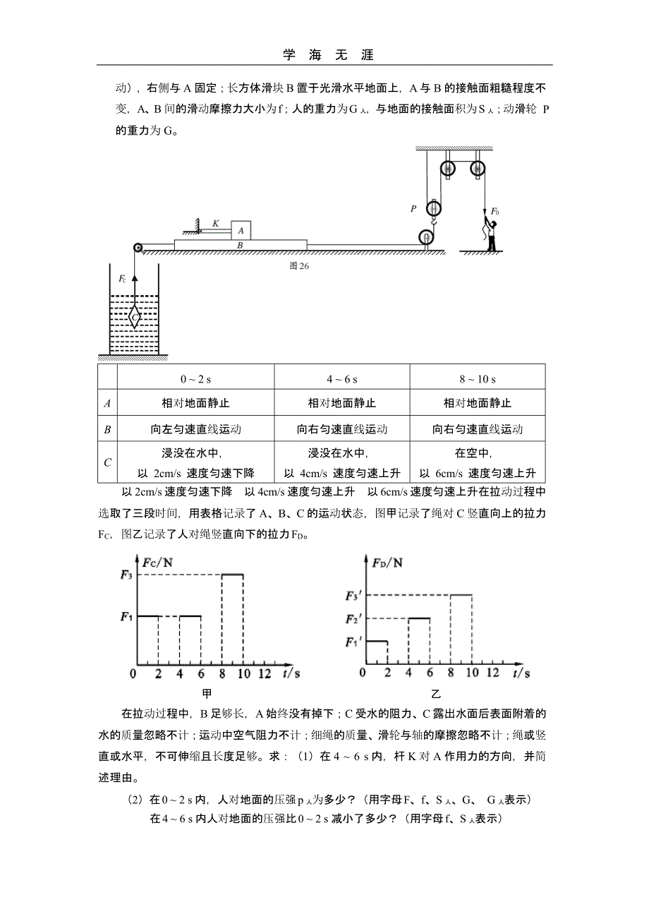 中考物理试题分类汇编之力学压轴题(二)_第3页