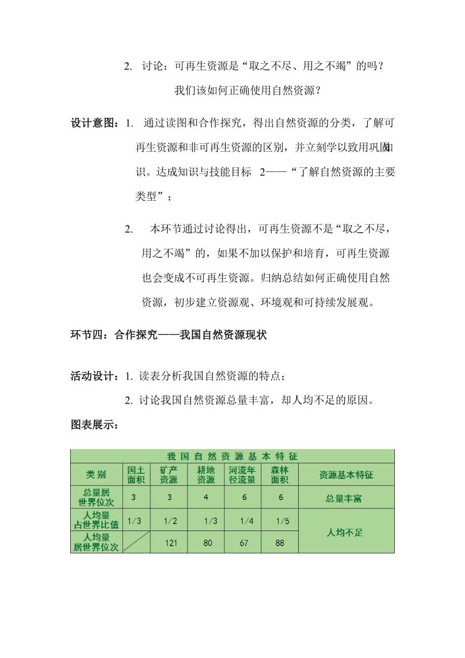 8《自然资源的基本特征》说课稿_第5页