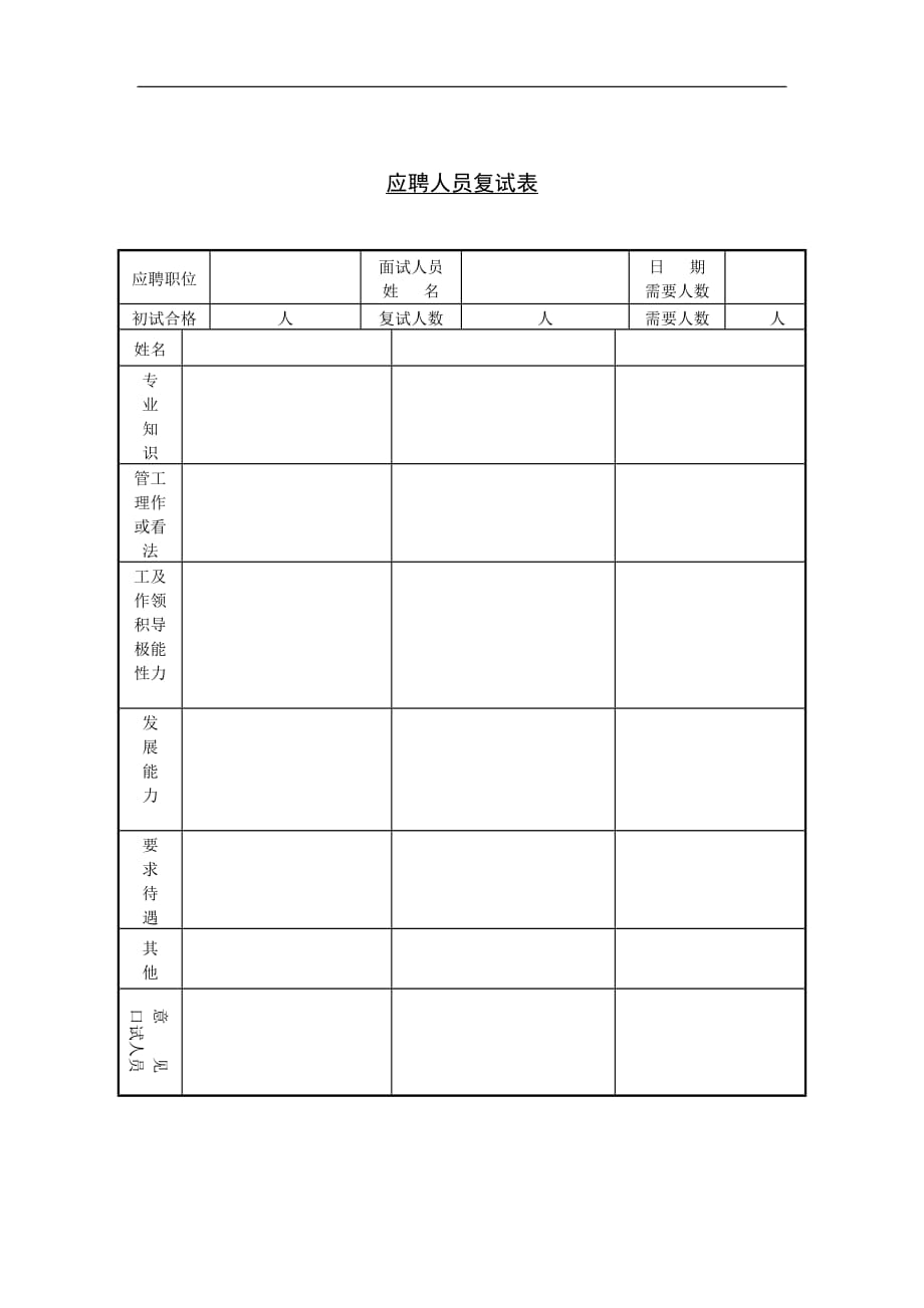 2020年人力资源管理报表13精品_第1页