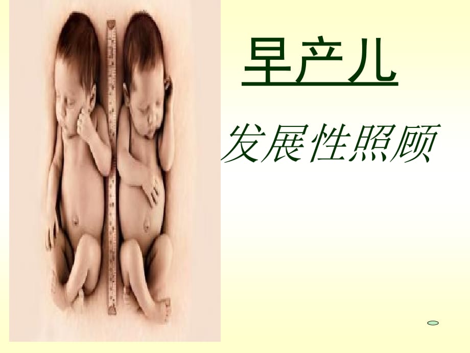 早产儿的发展性护理参考PPT_第1页