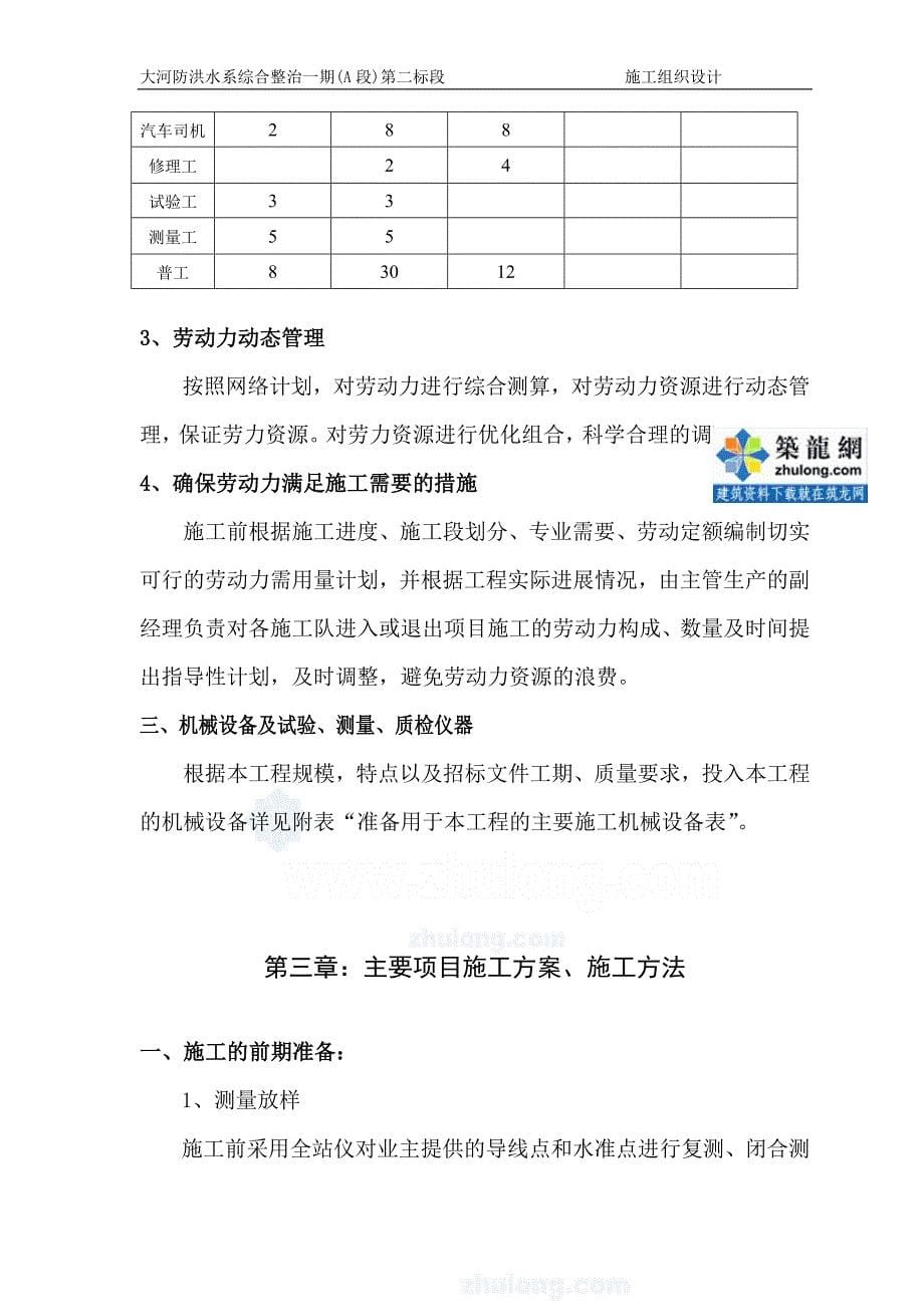 [云南]大河防洪水系综合整治施工组织设计_第5页