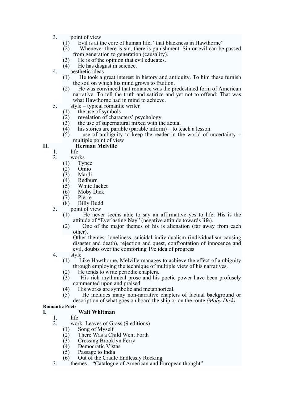 美国文学简史考研重点笔记整理 常耀信_第5页