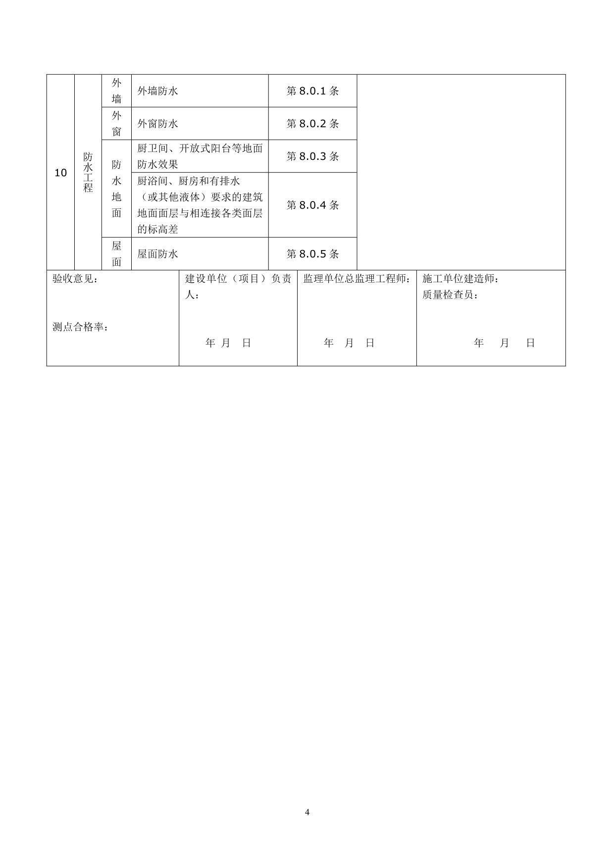 2020年分户验收表格(XXXX新版)精品_第4页