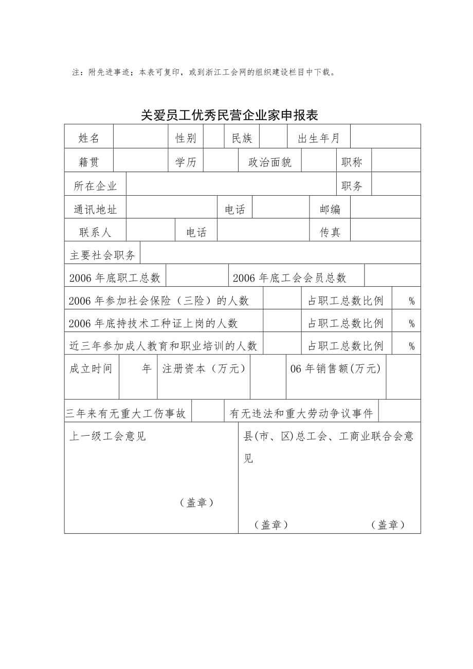 2020年“双爱双评”先进企业申报表等-浙江工会网精品_第2页