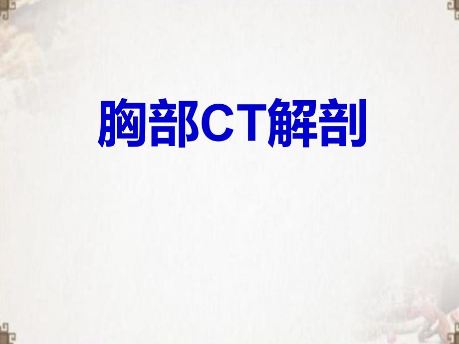 胸部 C T阅片ppt医学课件_第1页