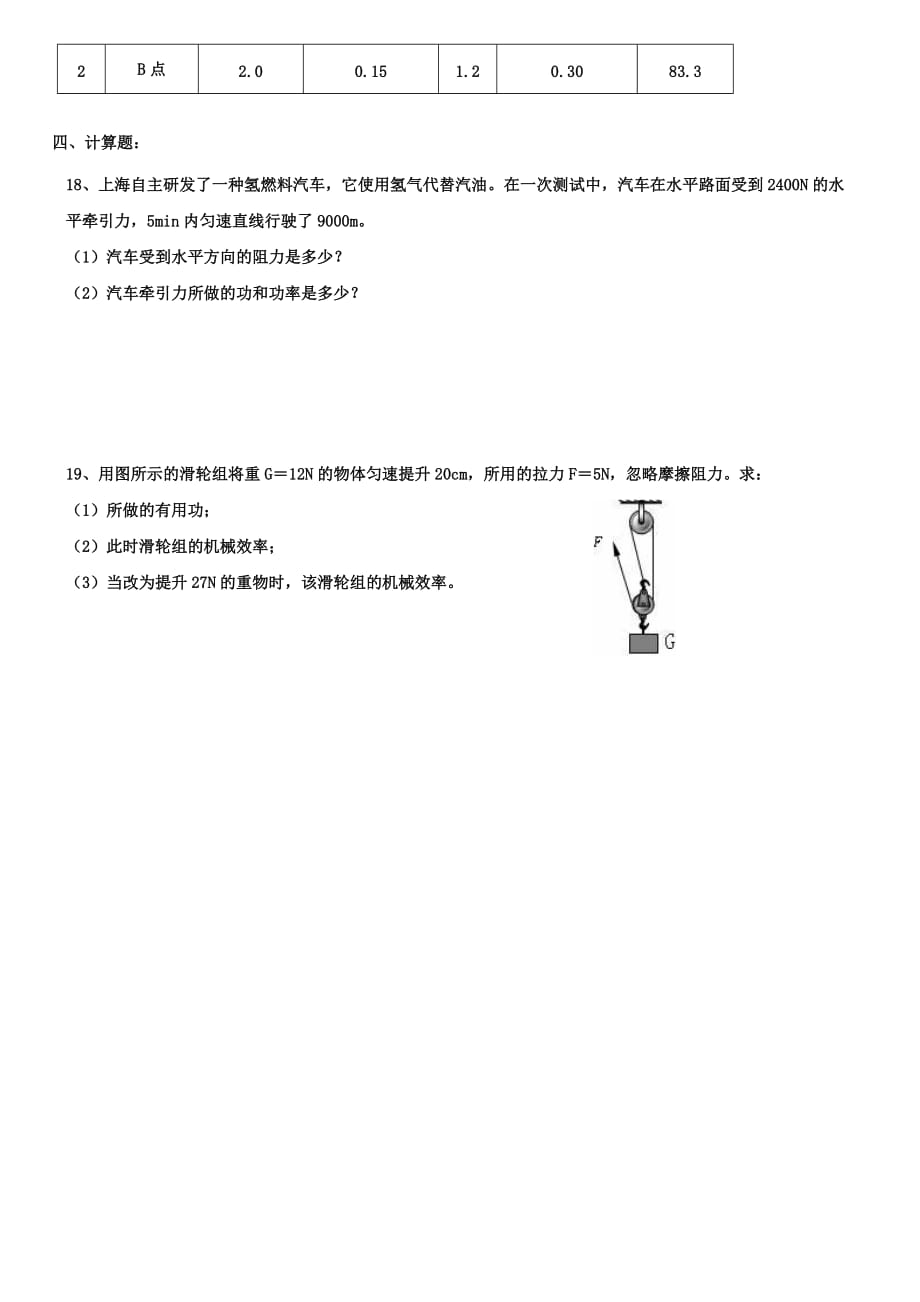 人教版八年级物理下册-第11章-功和机械能-单元测试2_第4页