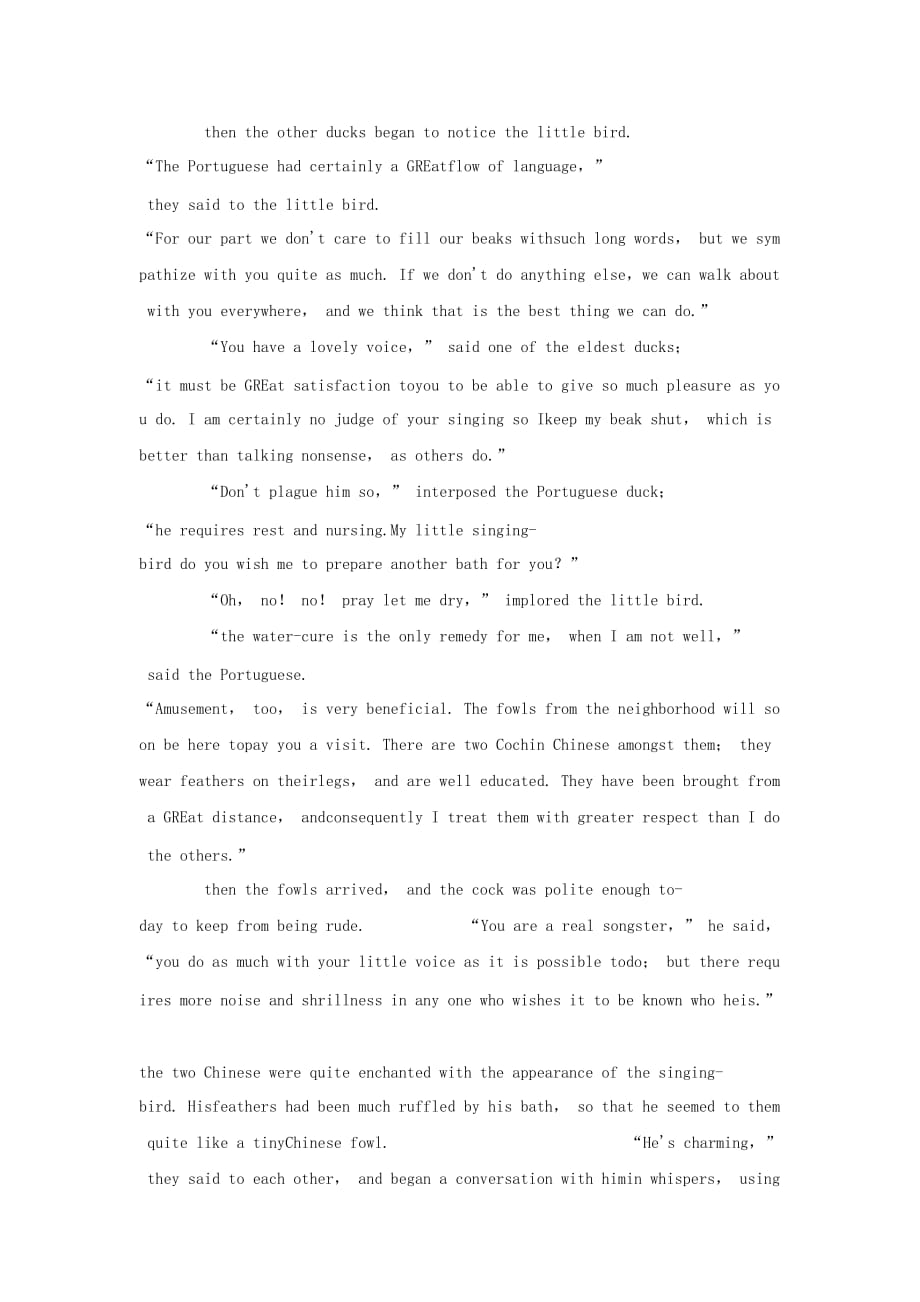 小学英语安徒生童话系列四ThePortugueseDuck在鸭场里阅读素材2_第3页