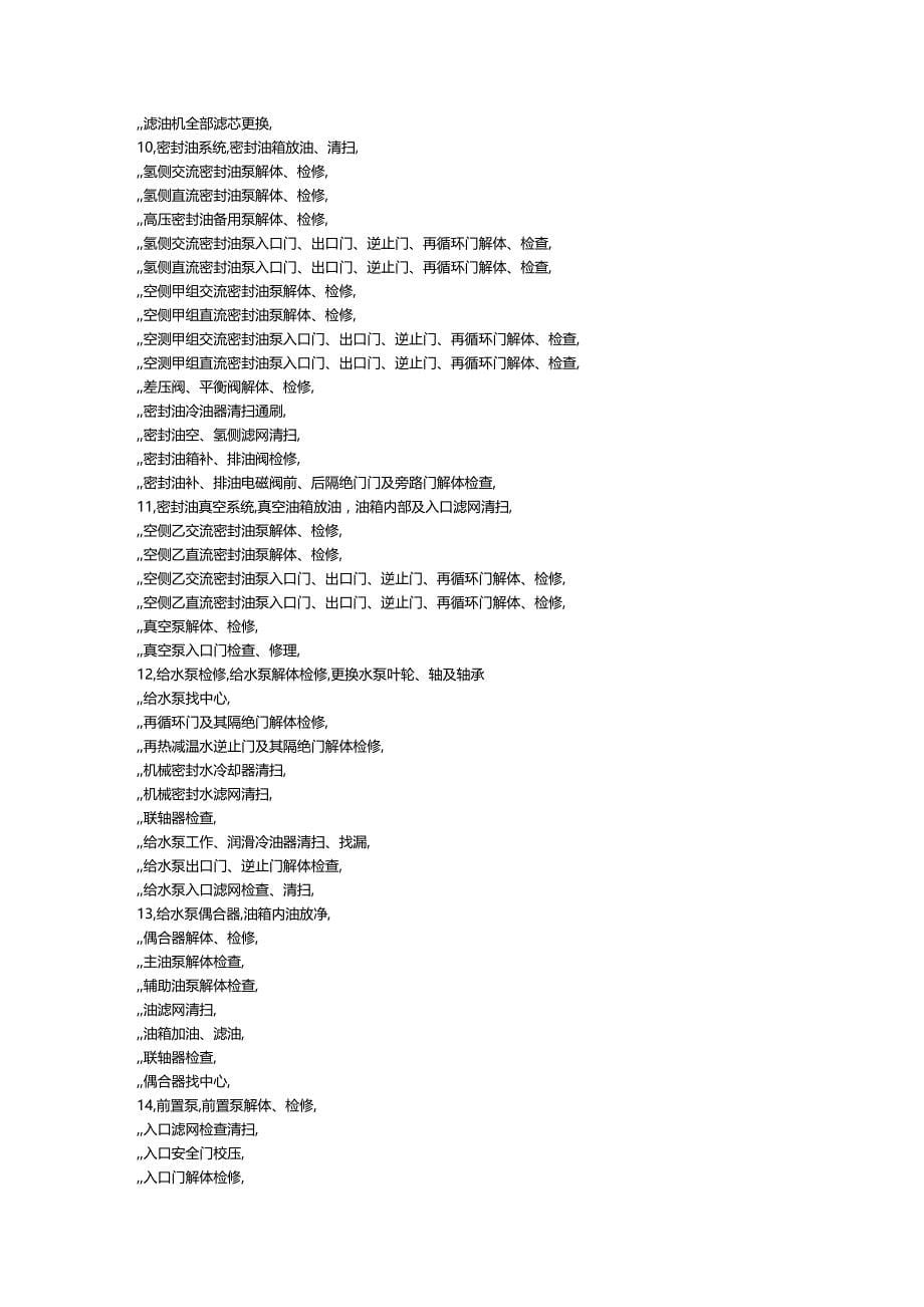 2020年（项目管理）A级检修标准项目表_第5页