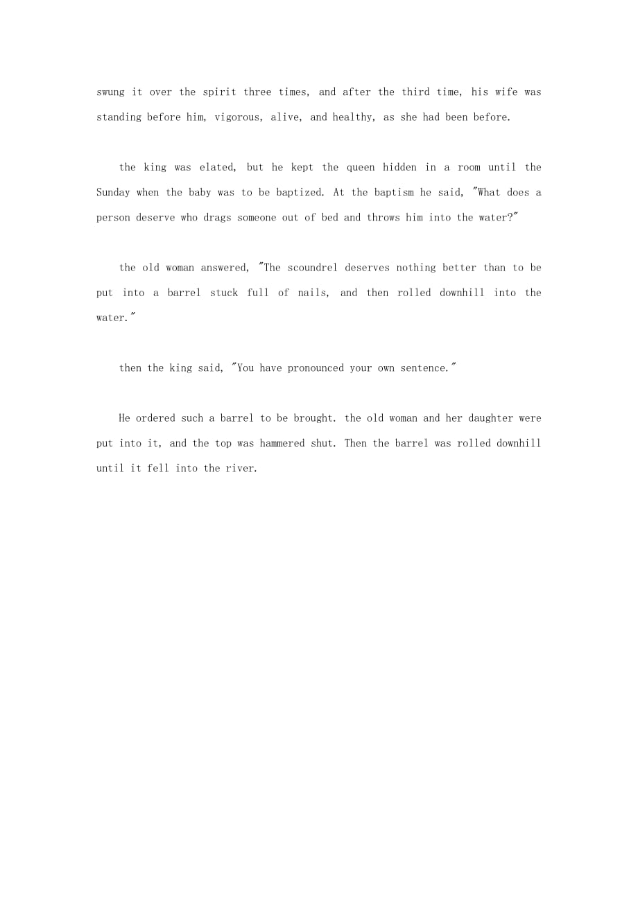 小学英语格林童话系列三theThreeLittleMenintheWoods森林中的三个小矮人二阅读素材2_第4页