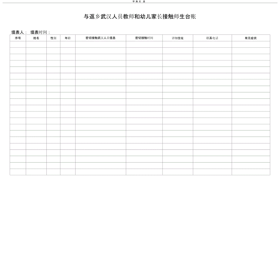 学校新冠肺炎疫情防控管理全套表格（一）_第3页