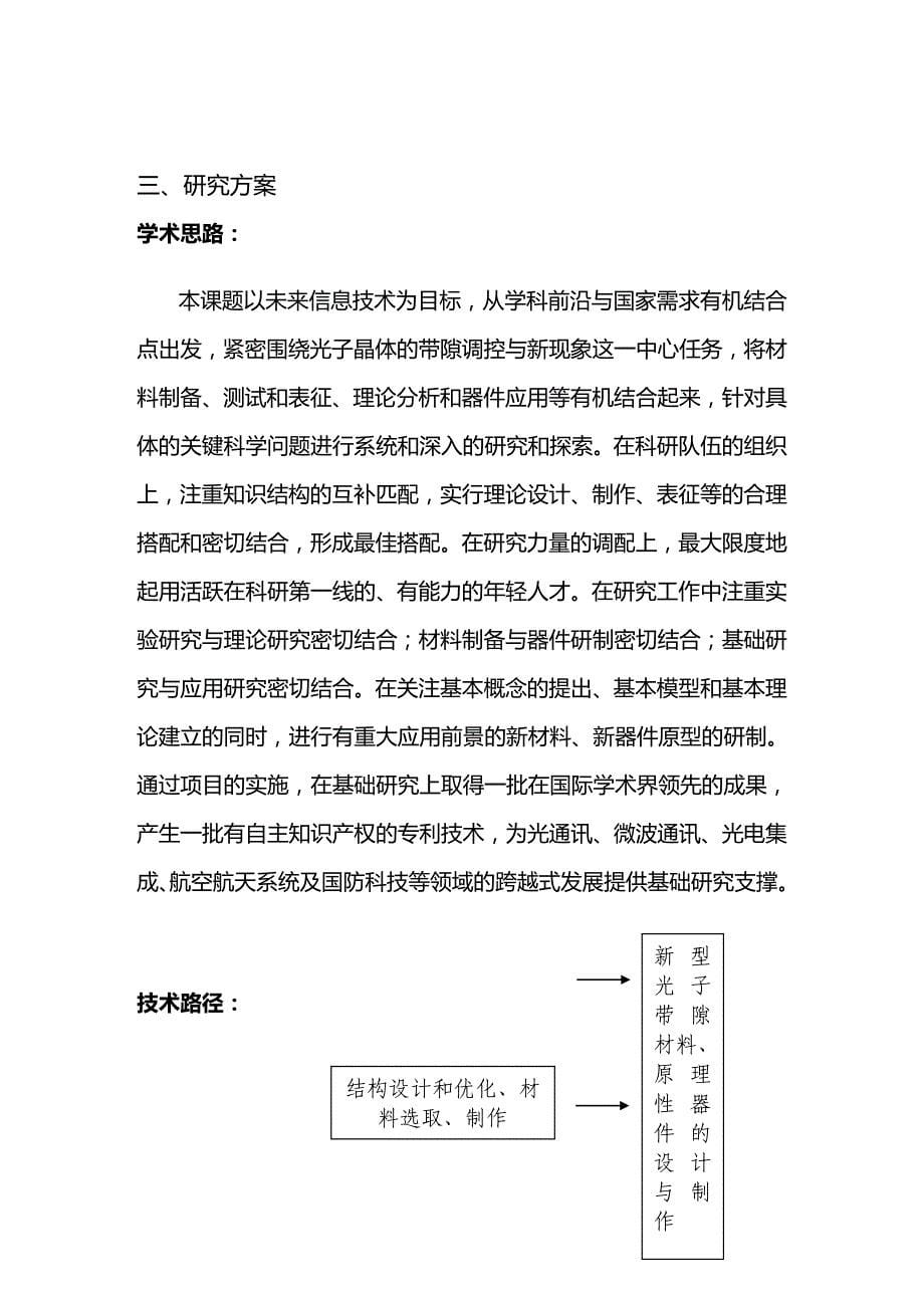 2020年（项目管理）项目名称光子带隙调控、新效应及其应用首席科学家陈鸿_第5页