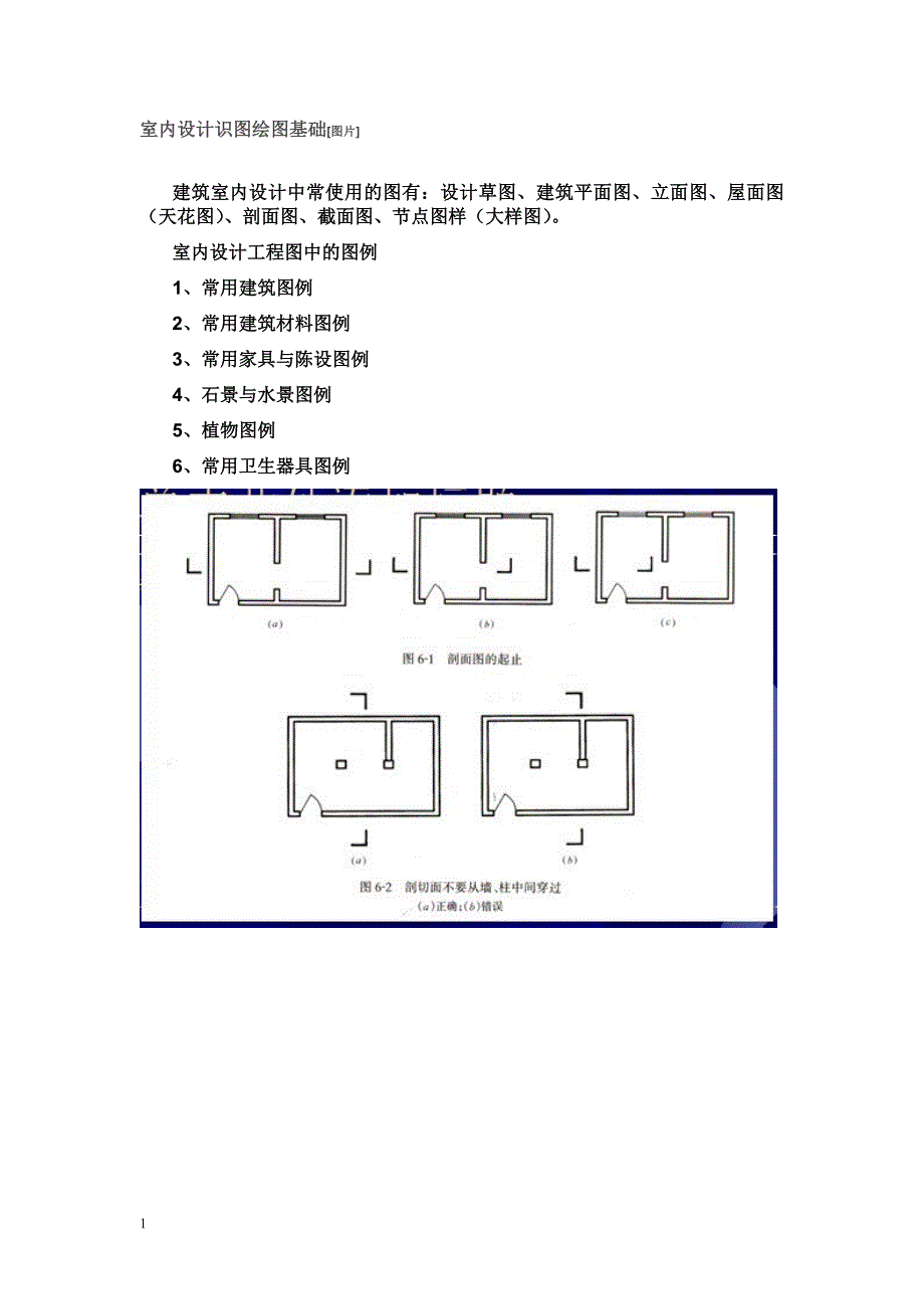 室内设计识图绘图基础教学教材_第1页