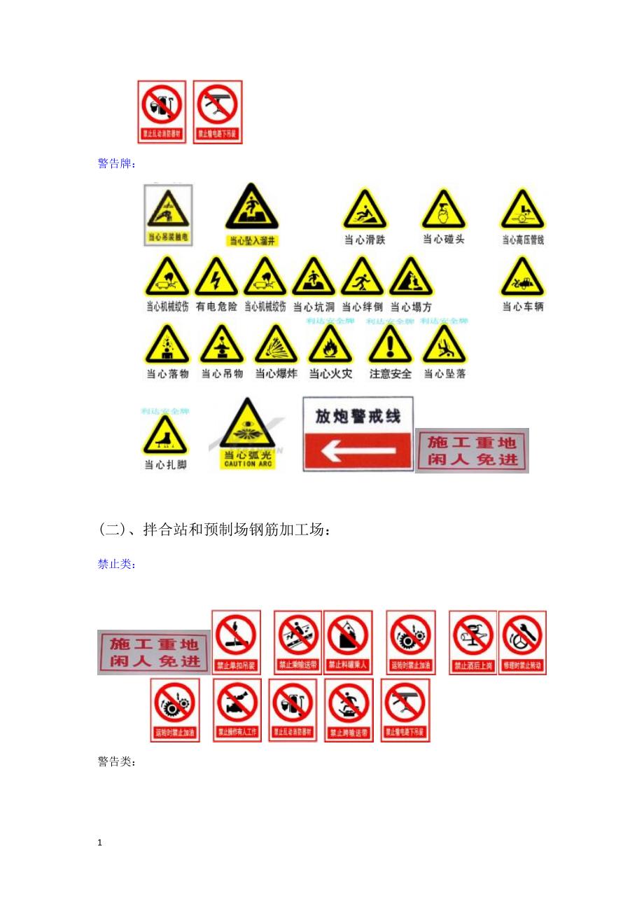 施工安全警示牌幻灯片资料_第2页