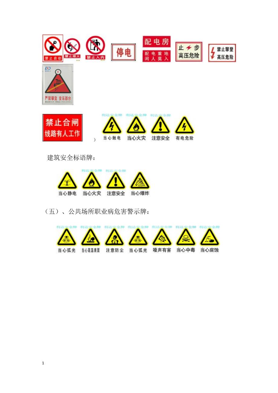 施工安全警示牌幻灯片资料_第4页