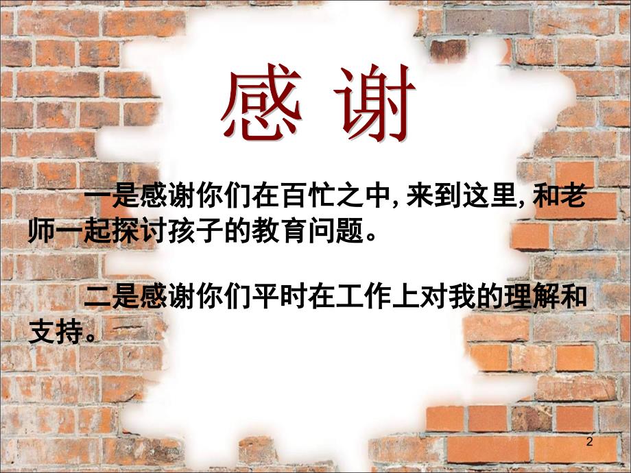 六年级家长会发言稿（课堂PPT）_第2页