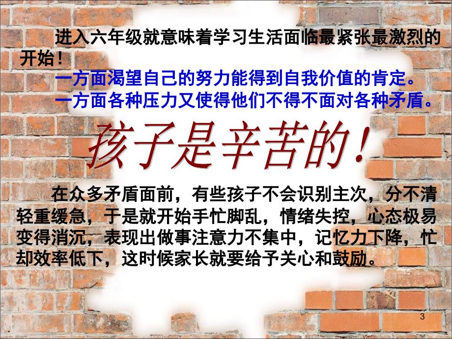 六年级家长会发言稿（课堂PPT）_第3页