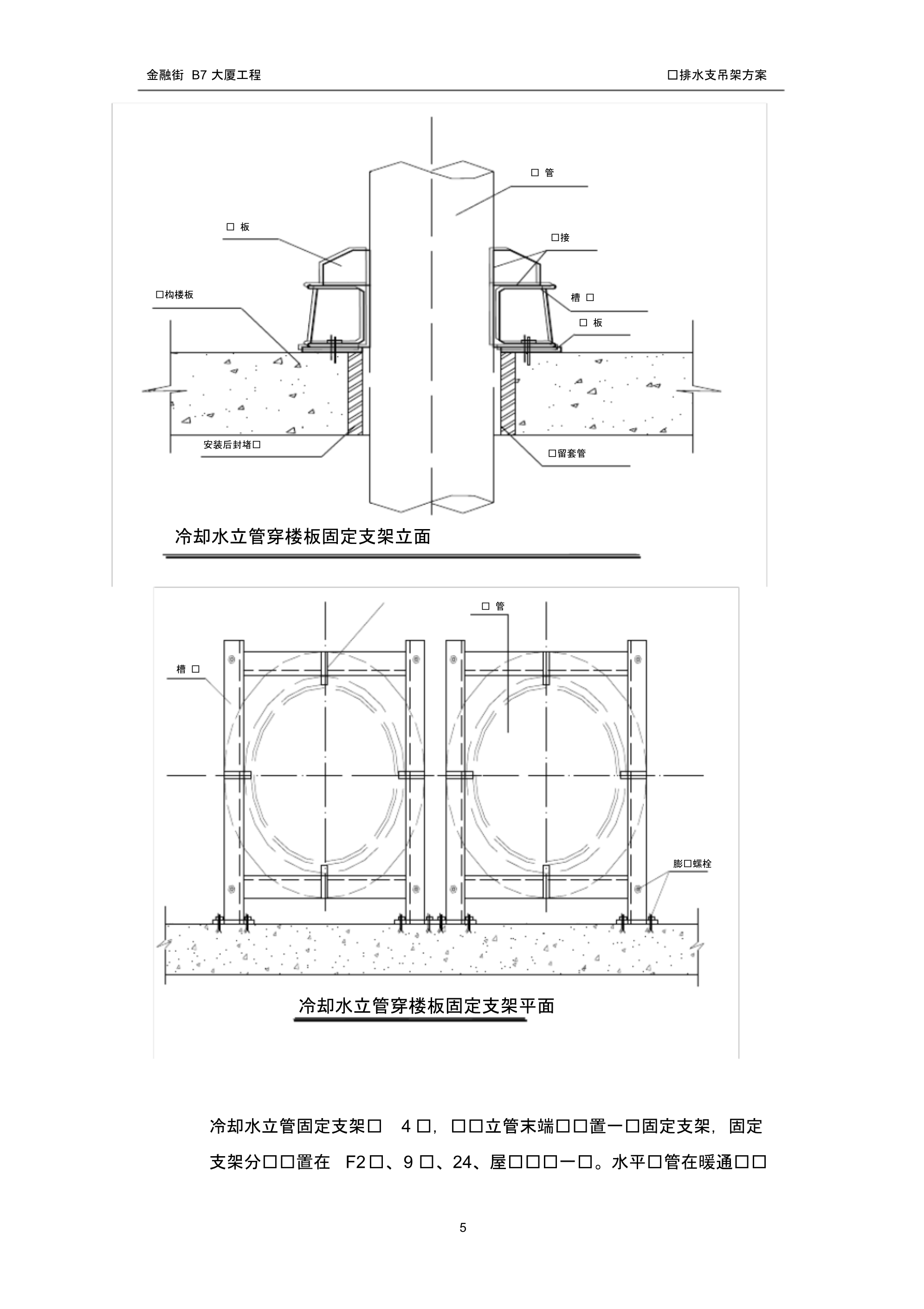 暖通施工-暖通管道支架及吊架施工方案_第5页