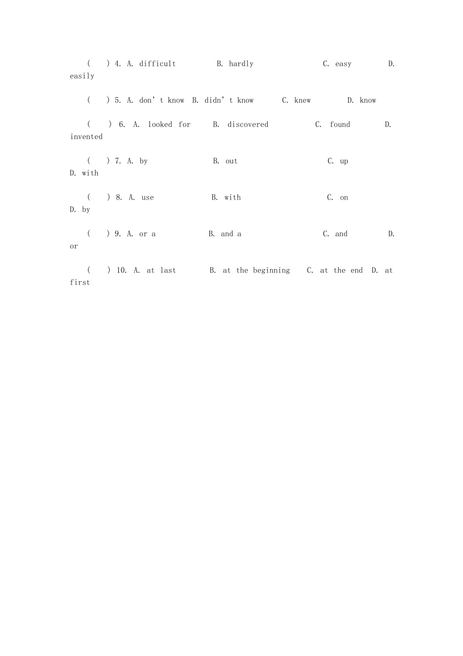 六年级英语 小升初每日一练（36）（无答案） 闽教版（通用）_第2页