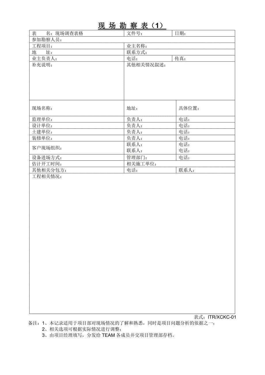 2020项目经理部的职责和相关工程报表精品_第5页