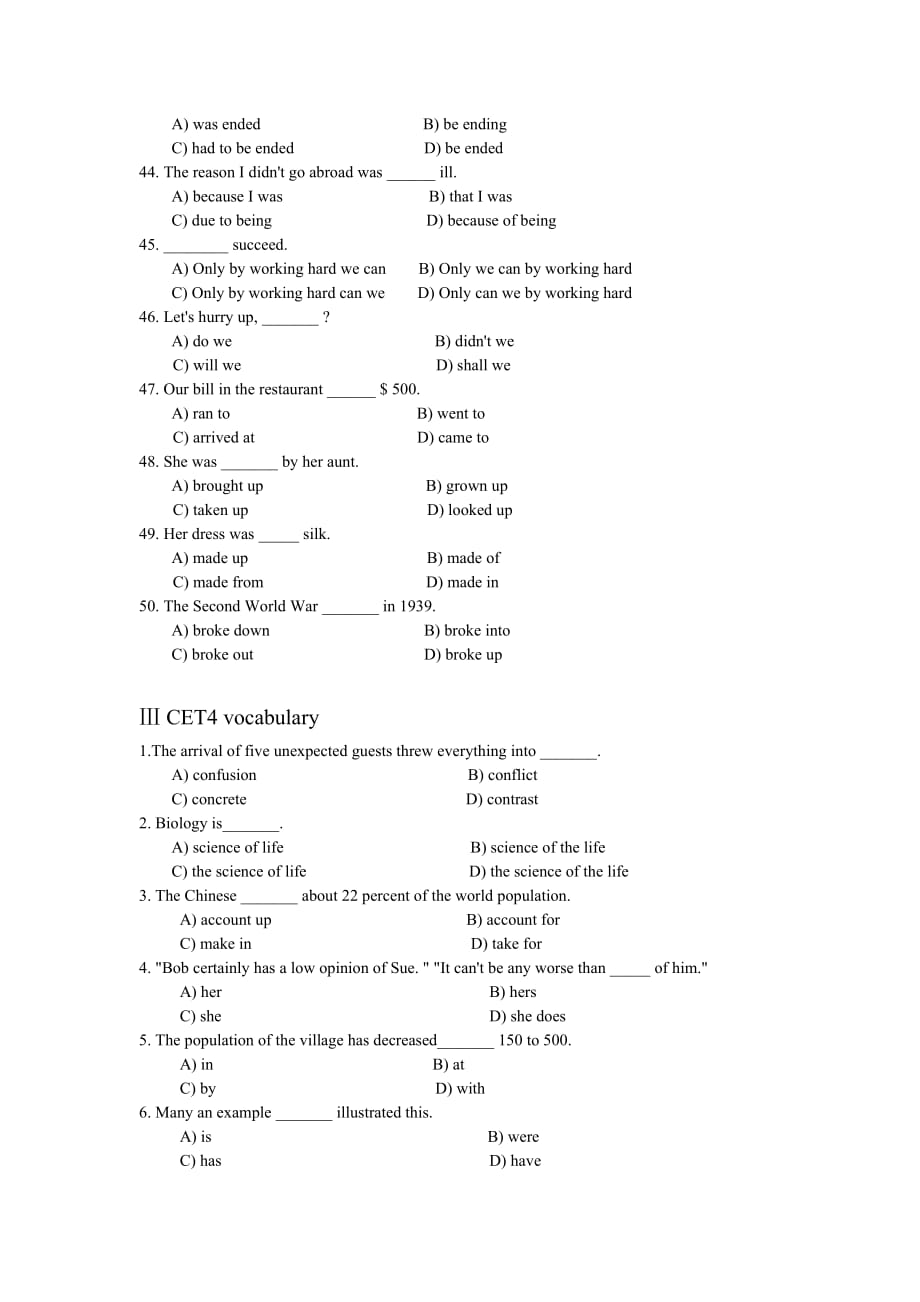 新编大学英语1综合教程练习unit 9.doc_第4页