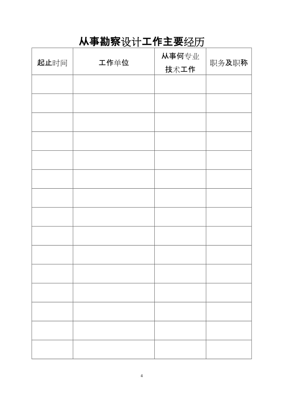 2020中华人民共和国注册建筑师资格考试申报表-新疆维吾尔自治区精品_第4页