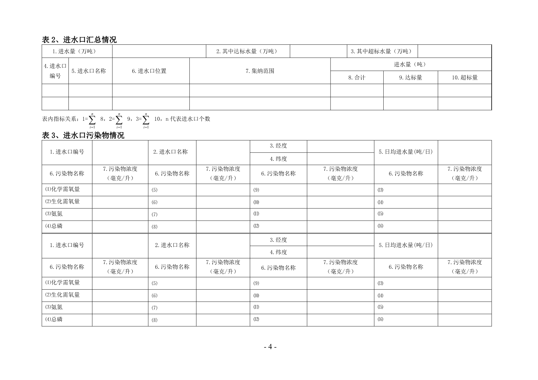 2020污水处理厂排放污染物申报登记统计表(试行)精品_第4页