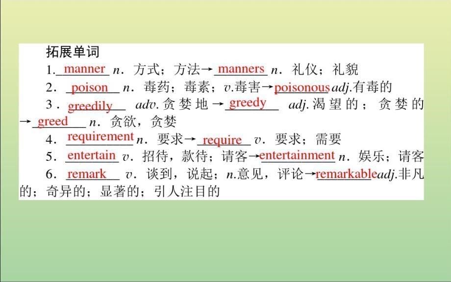 最新2021高考英语一轮复习Module3ForeignFood课件外研版选修8_第5页