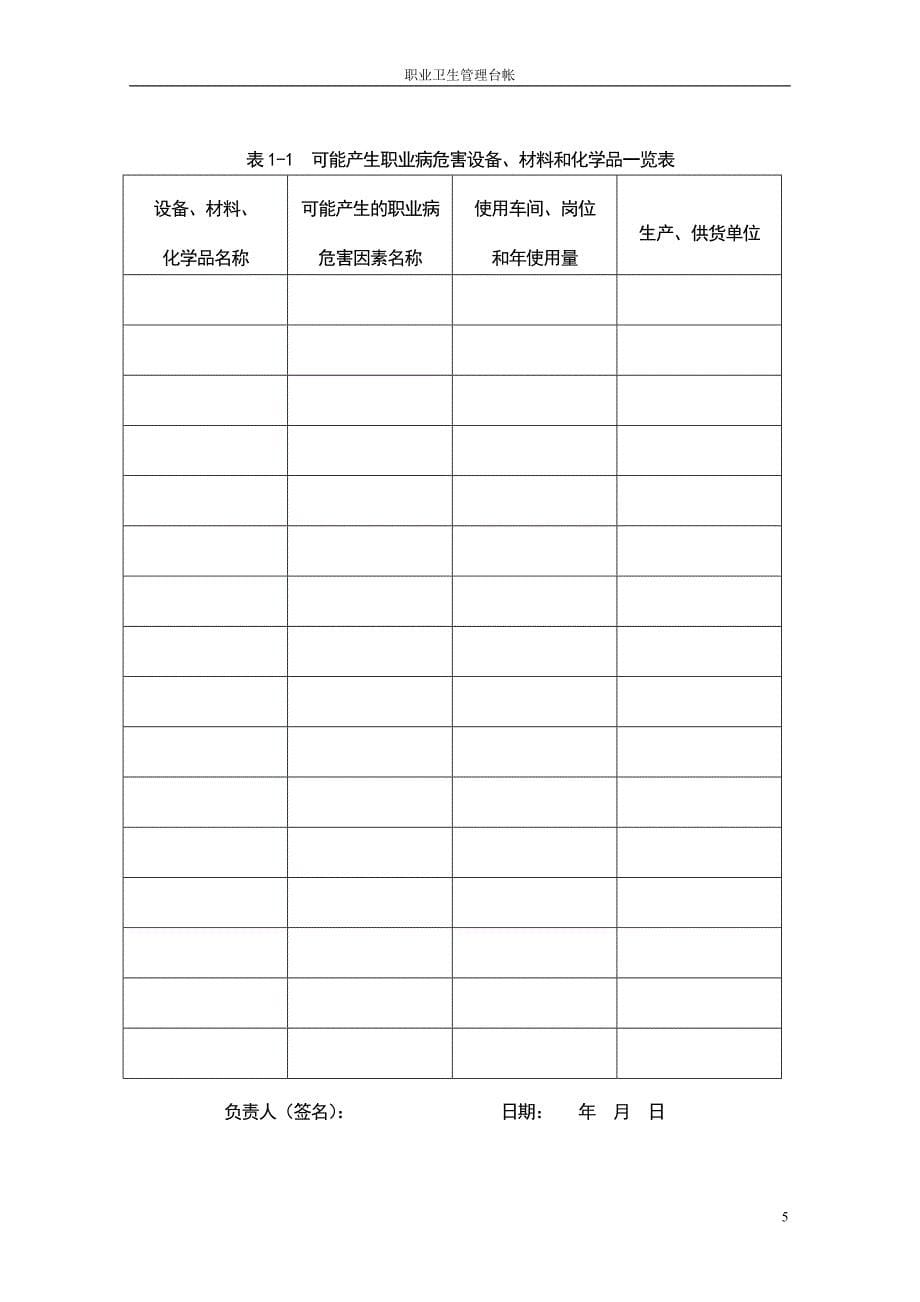 2020职业卫生管理台帐_表格类模板_表格模板_实用文档精品_第5页