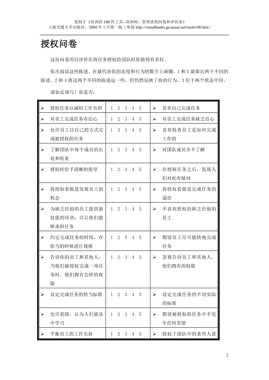 2020管理问卷和评估表大全精品_第2页