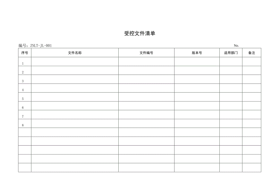 2020管理表格表格汇录清单(DOC 83页)(1)精品_第3页