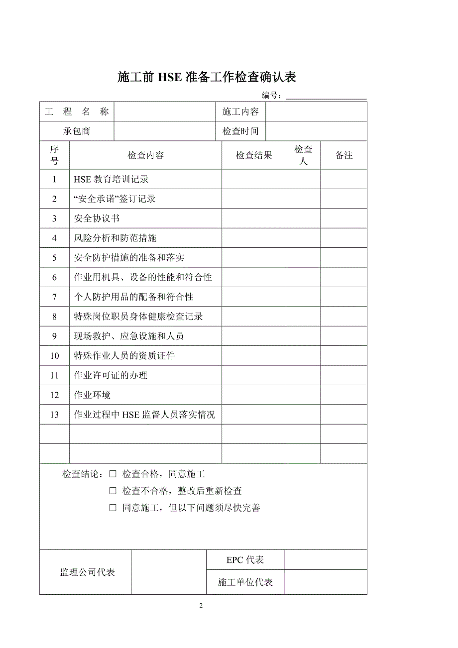 2020脚手架检查验收表精品_第2页