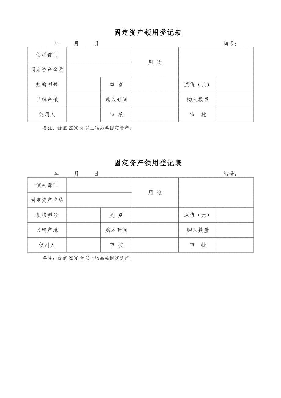 2020行政类最新表格汇总精品_第5页