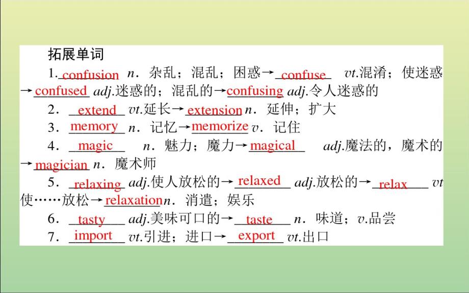 最新2021高考英语一轮复习Module4Carnival课件外研版必修5_第4页