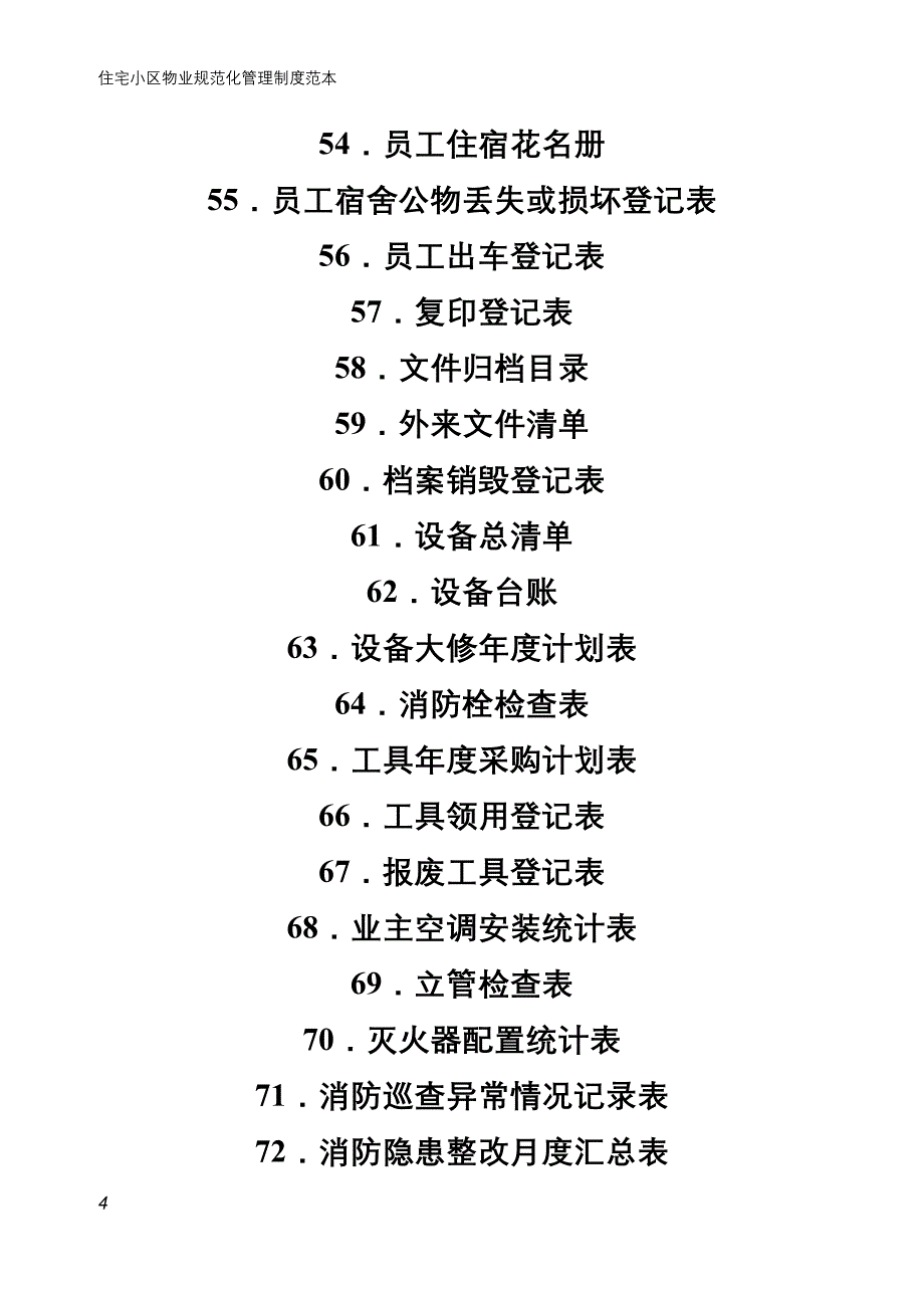 2020物业管理表格（DOC49页）精品_第4页