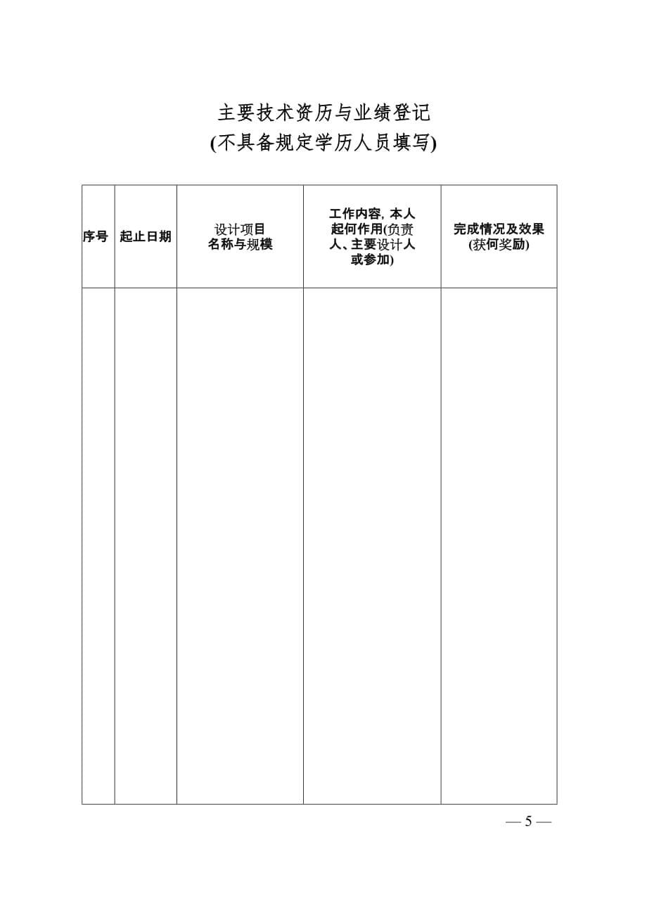 2020中华人民共和国注册建筑师资格考试申报表精品_第5页