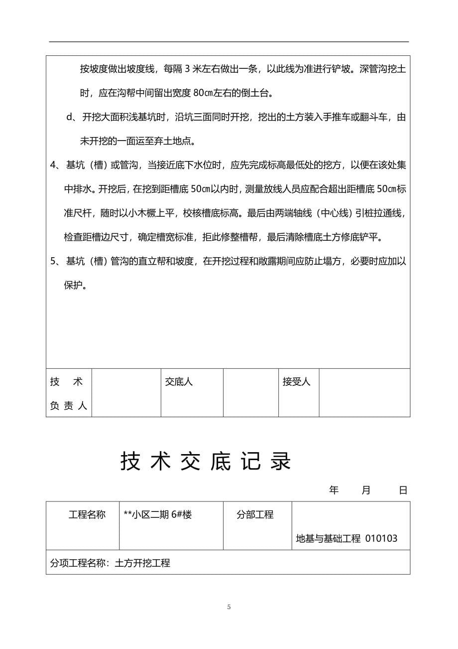 2020年土建工程及工程建设技术交底大全_第5页