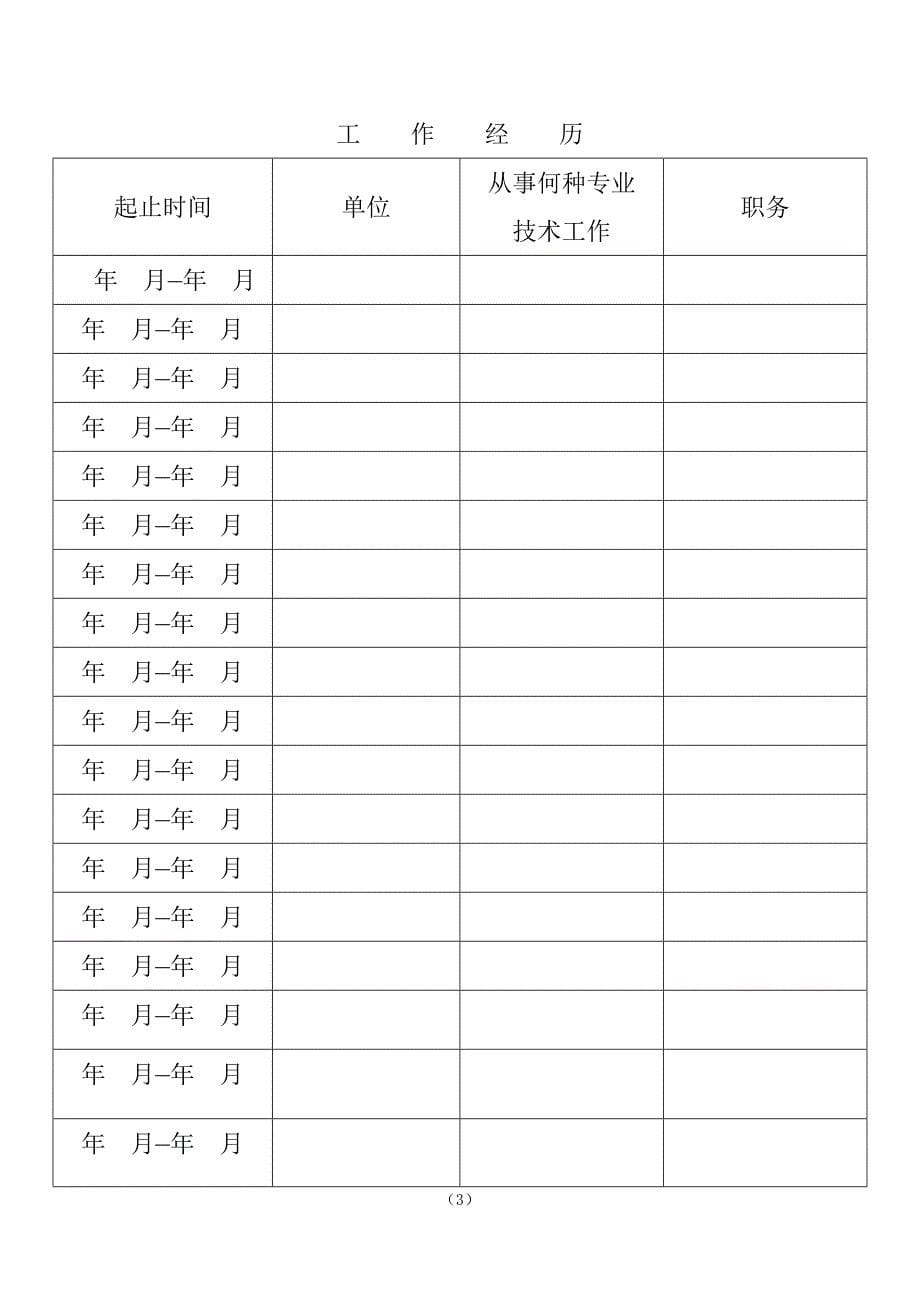 20201《专业技术职务任职资格评审表》精品_第5页