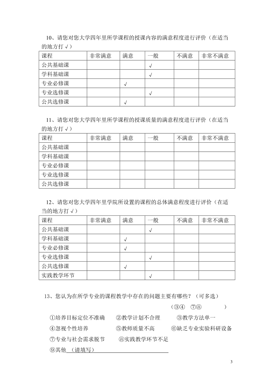 本科人才培养方案调查问卷(物流管_第3页