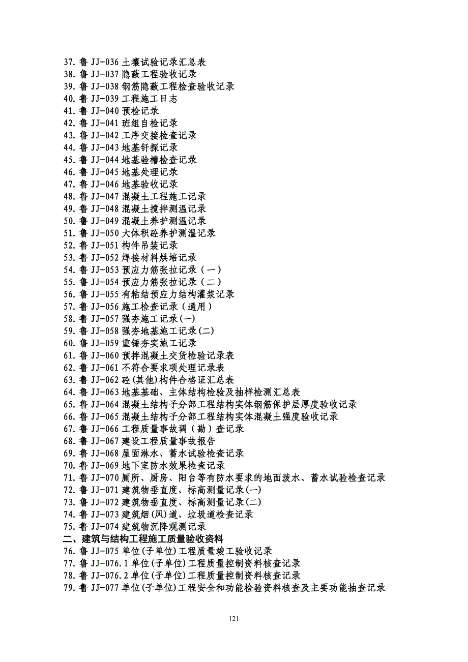 20202土建单位工程施工技术资料组卷目录及表式精品_第3页