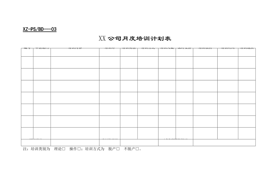 2020行政管理表格培训表格精品_第3页