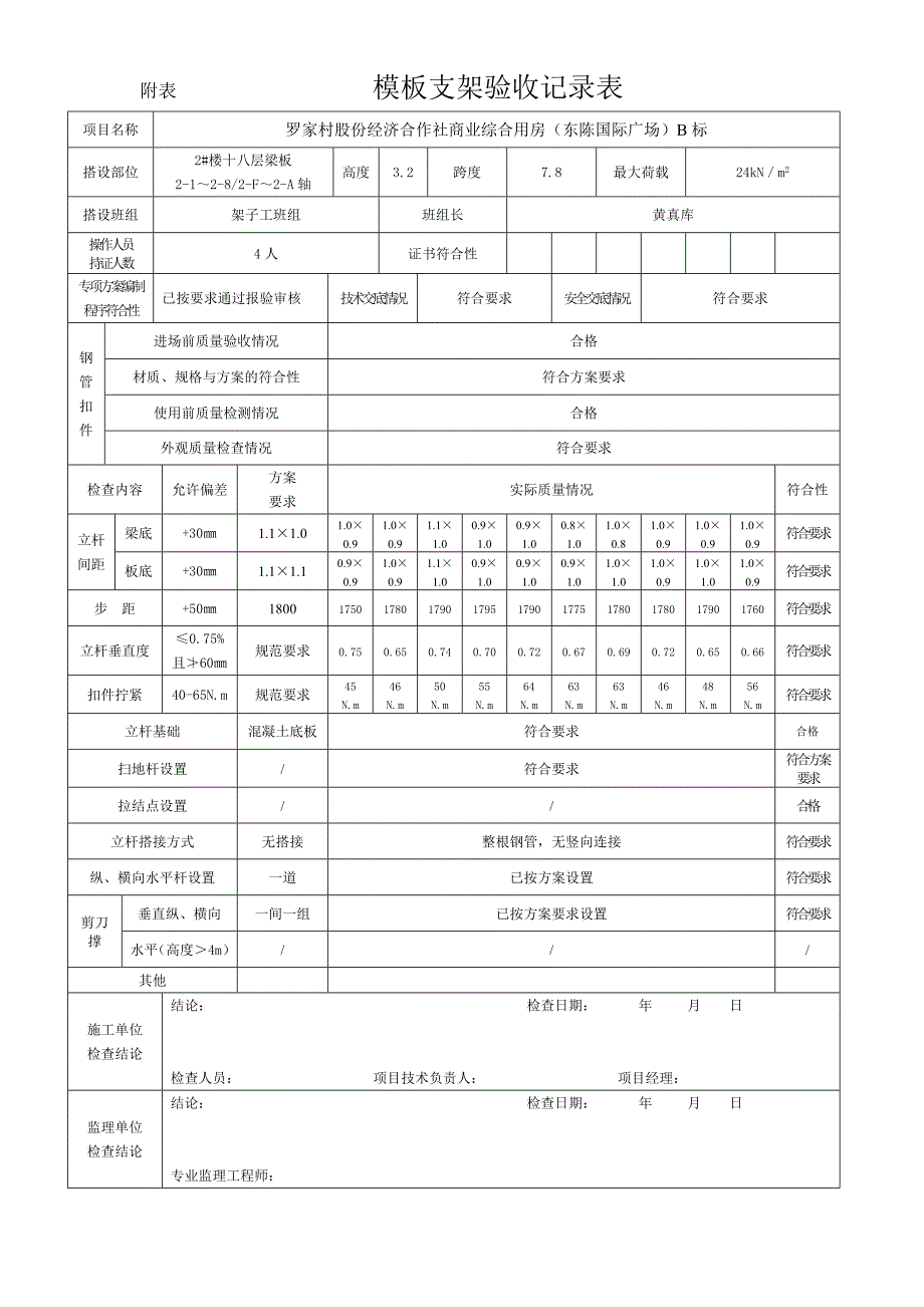 2020附表模板支架验收记录表精品_第3页