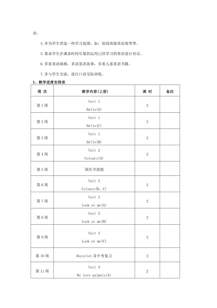 三年级英语上册 教案5 人教新版（通用）_第2页