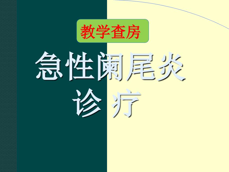 阑尾炎教学查房课件PPT_第1页