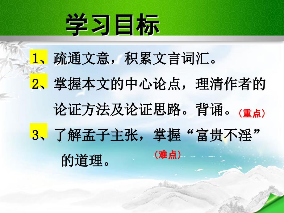 超级实用——人教版《富贵不能淫》优质PPT演示课件_第4页