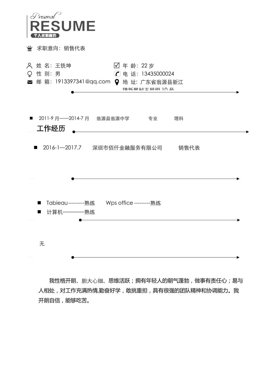 王铣坤-简历_第1页